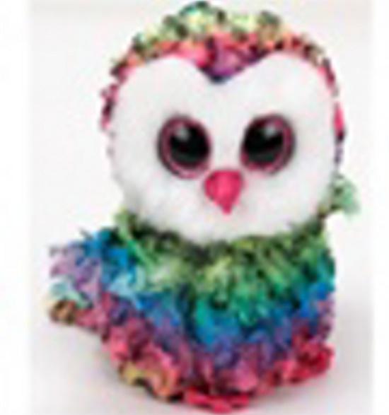 Beanie Boos Owen barevná sova 24 cm