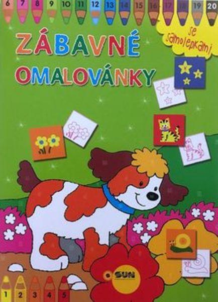 Zábavné omalovánky se samolepkami zelené