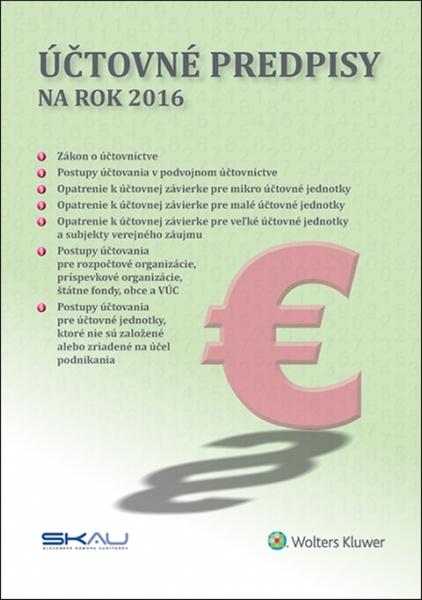 Účtovné predpisy na rok 2016 - 978-80-8168-409-8