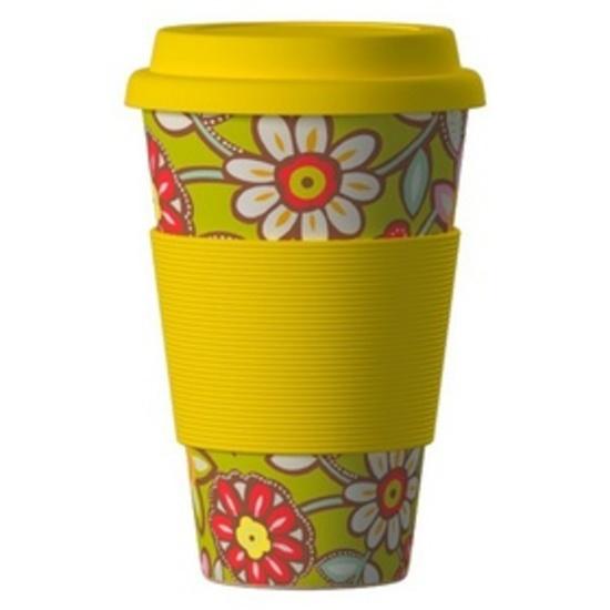 Termohrnek Bamboo Cup 400ml Daisy Yellow