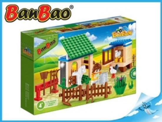 BanBao stavebnice Eco Farm zahrádka se zvířátky 115ks + 1 figurka ToBees