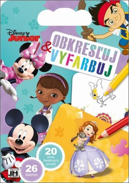 Levně Obkresľuj a vyfarbuj Disney Junior