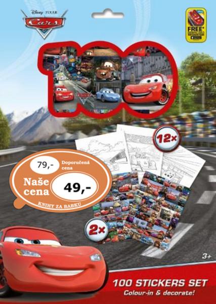 100 Stickers Set Auta
