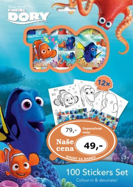 100 Stickers Set Hledá se Dory