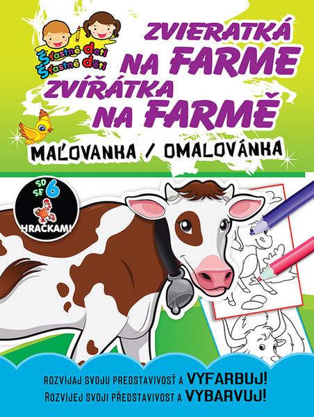 Levně Zvieratká na farme Zvířátka na farmě, maľovanka / omalovánka