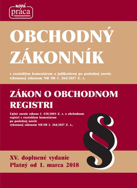 Levně Obchodný zákonník XV. platný od 1. marca 2018