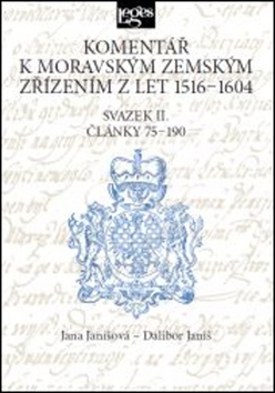Komentář k moravským zemským zřízením z let 1516-1604 - 978-80-7502-266-0