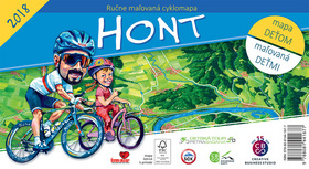 Levně Ručne maľovaná cyklomapa Hont