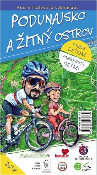 Ručne maľovaná cyklomapa Podunajsko a Žitný ostrov - 978-80-8144-176-9