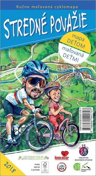 Ručne maľovaná cyklomapa Stredné Považie - 978-80-8144-170-7