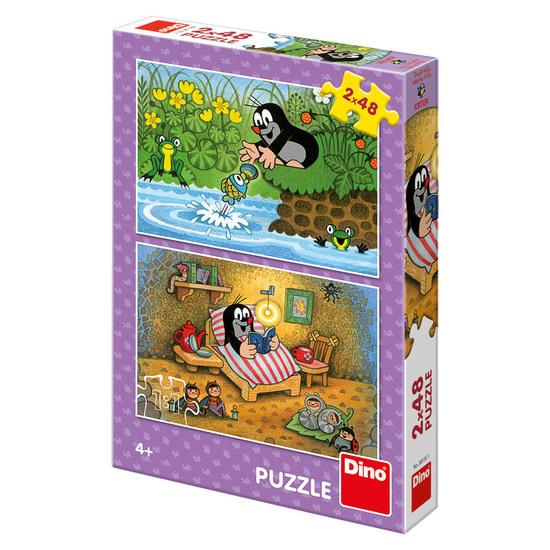 DINO Puzzle Krtek a perla 2x48 dílků - 381551