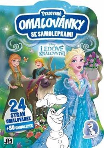 Tvarované omalovánky se samolepkami Ledové království