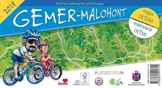 Levně Ručne maľovaná cyklomapa Gemer-Malohont