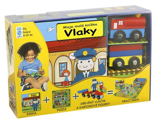 VLAKY KNÍŽKA + PUZZLE + VLÁČEK + HRACÍ SADA - 978-80-7267-642-2
