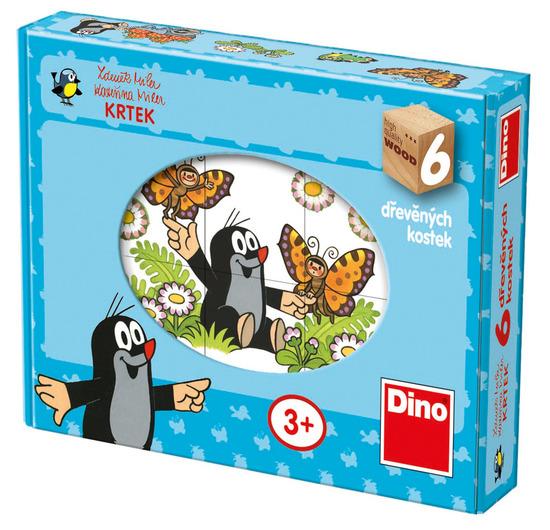 Dino Kostky kubus Krtek 6ks v krabičce 18x13x4cm - 643123