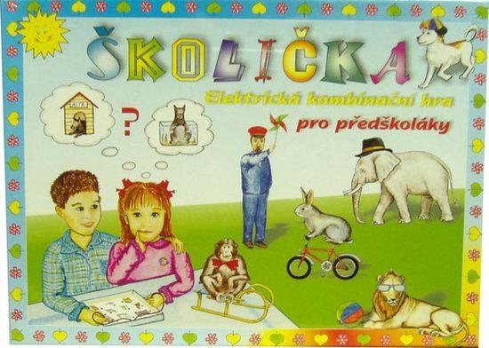 Školička společenská hra na baterie v krabici