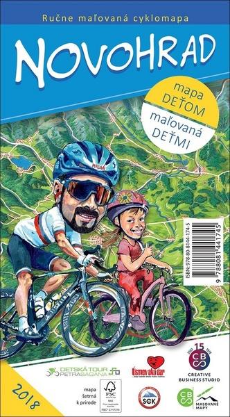 Levně Ručne maľovaná cyklomapa Novohrad