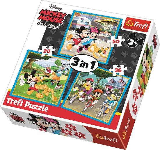 TREFL Puzzle Mickey Mouse a přátelé 3v1 (20,36,50 dílků) - 34846