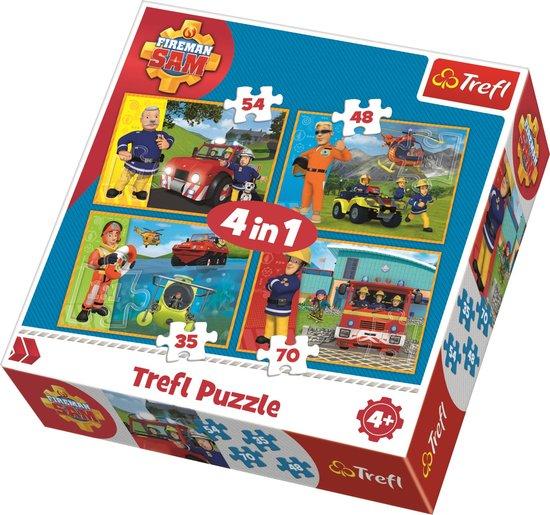 TREFL Puzzle Požárník Sam v akci 4v1 (35,48,54,70 dílků) - 34311