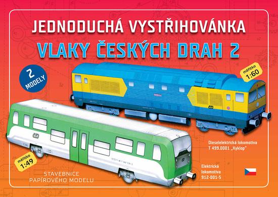 Jednoduchá vystřihovánka Vlaky českých drah 2