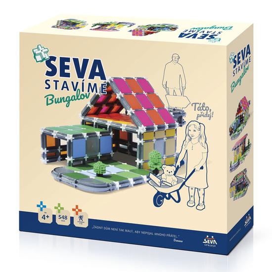 Stavebnice SEVA Stavíme Bungalov plast 548 dílků