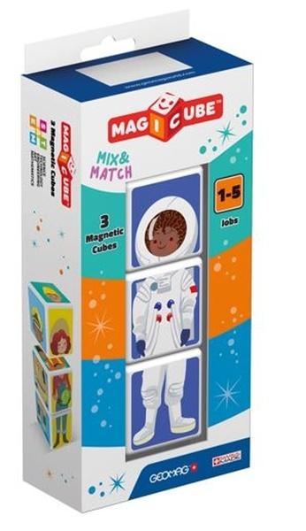 GEOMAG Magnetické kostky Magicube Mix&Match Povolání, 3 kostky - 112