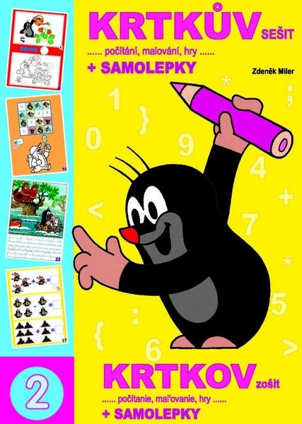 Levně Krtkův sešit počítání, malování, hry + samolepky