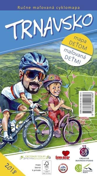 Ručne maľovaná cyklomapa Trnavsko - 978-80-8144-180-6