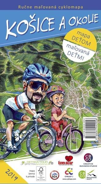 Ručne maľovaná cyklomapa Košice a okolie - 978-80-8144-205-6