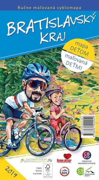 Ručne maľovaná cyklomapa Bratislavský kraj - 978-80-8144-204-9
