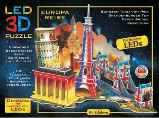 M.I.C. Svítící 3D puzzle Diorama Cesta po Evropě 50 dílků - 515.2