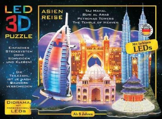 LED 3D Puzzle Cesta po Asii - 517.6