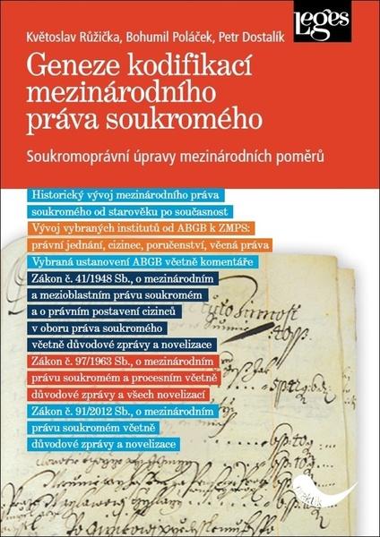 Geneze kodifikací mezinárodního práva soukromého - 978-80-7502-330-8