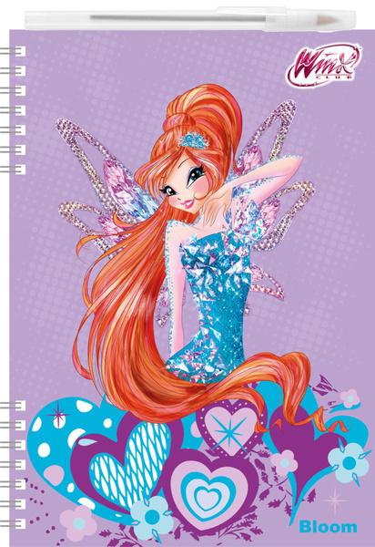 Levně Zápisník s 3D efektem A5 Winx club