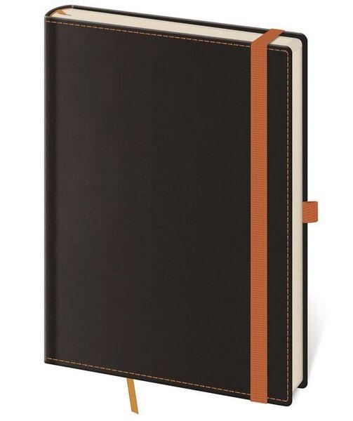 Linkovaný zápisník Black Orange M