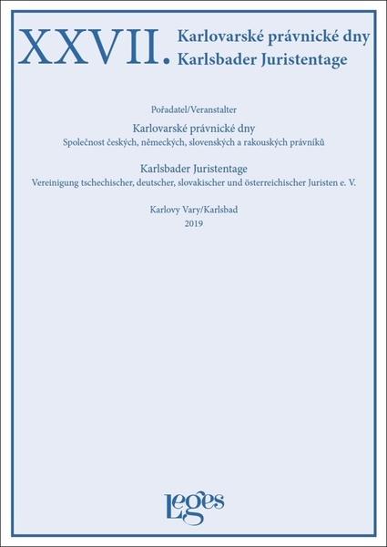 XXVII. Karlovarské právnické dny - 978-80-7502-359-9