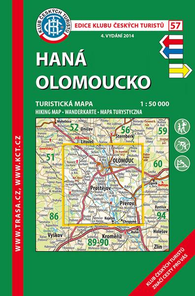 KČT 57 Haná Olomoucko 1:50 000 - 9788073245047