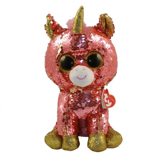 Beanie Boos Flippables Sunset růžový jednorožec 24 cm