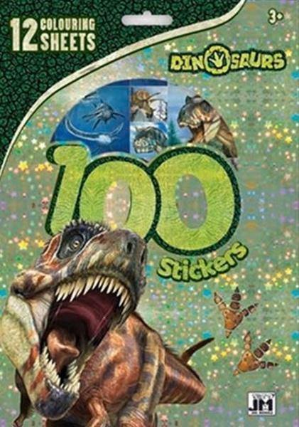100 samolepek Dino