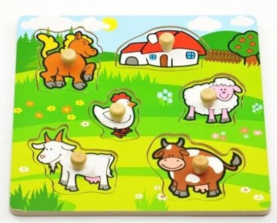 Levně TEDDIES Dřevěná vkládačka Moje první zvířátka