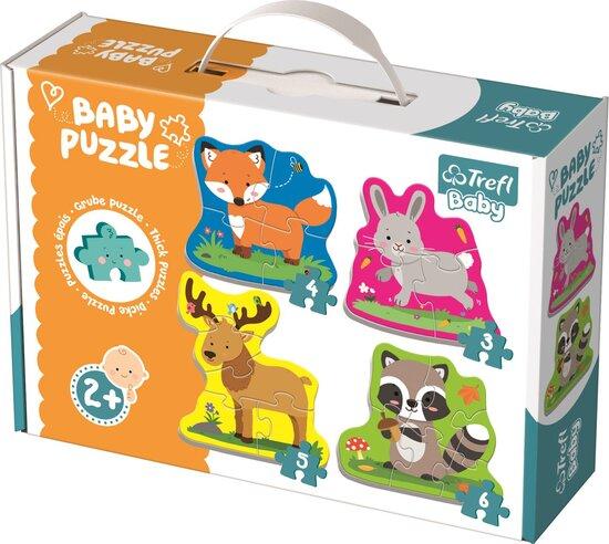 TREFL Baby puzzle Zvířata v lese 4v1 (3,4,5,6 dílků) - 36077