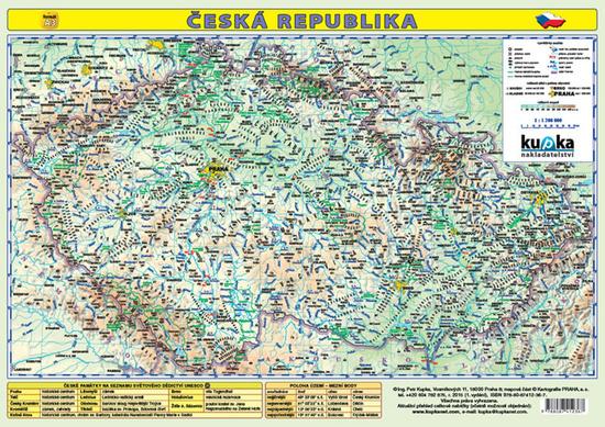 Levně Česká republika Mapa A3 lamino