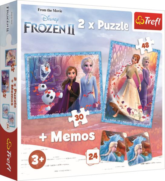 TREFL Sada 3v1 Ledové království 2 (2x puzzle + pexeso) - 90814TRF
