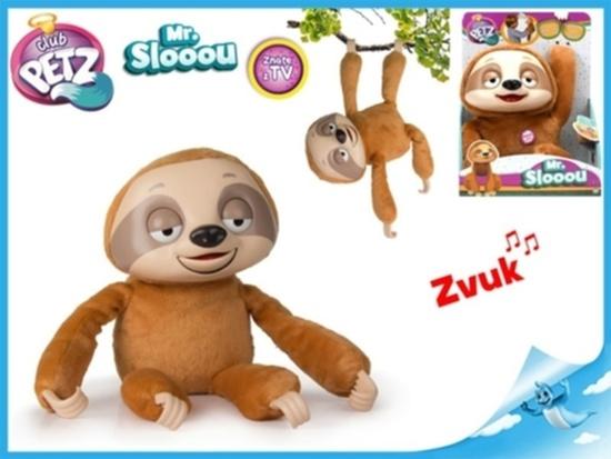 Mikro Lenochod Mr. Slooou plyšový 22 cm opakující slova se zvuky na baterie