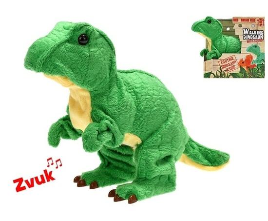 Mikro Trading Tyranosaurus Rex plyšový 18 cm na baterie se zvukem chodící