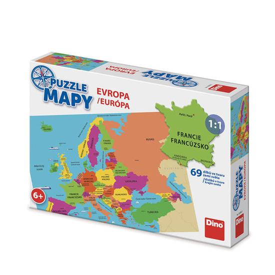 DINO Puzzle Mapy: Evropa 69 dílků - 365063