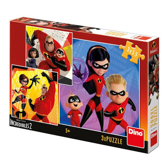 Levně DINO Puzzle Úžasňákovi 2, 3x55 dílků