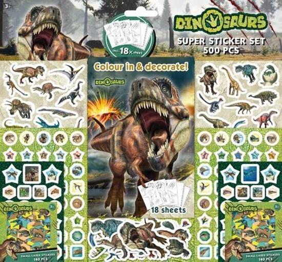 Samolepková sada 500 ks Dinosauři