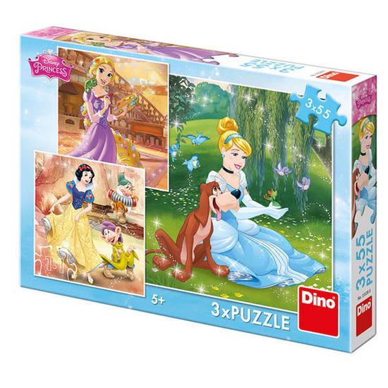 DINO Puzzle Disney princezny 3x55 dílků - 335288