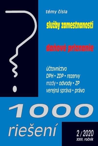 Levně 1000 riešení Služby zamestnanosti, daňové priznanie